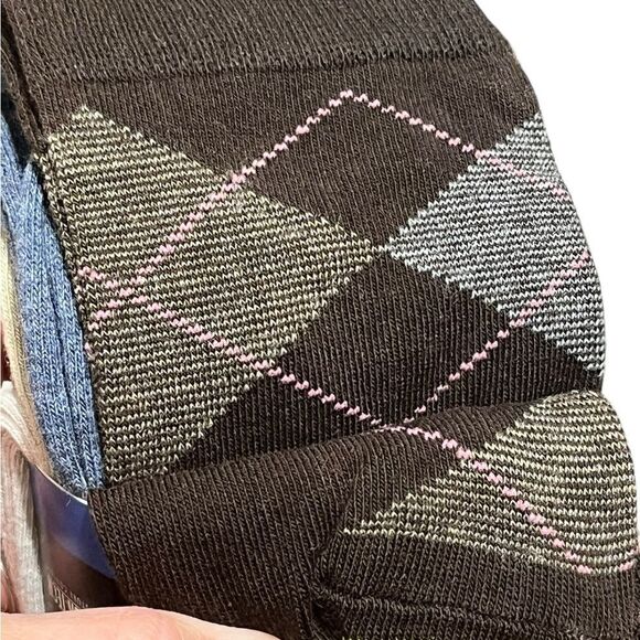 Gold Toe Argyle Dress Socks, 4 Pairs, Neutral Tones, Size M/L, NWT - Picture 9 of 9